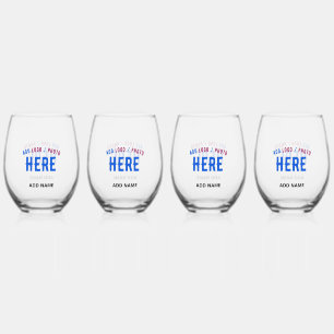 VASO DE VINO PERSONALIZABLE MODERNO ESTILO CLARO VERIFICADO MAR