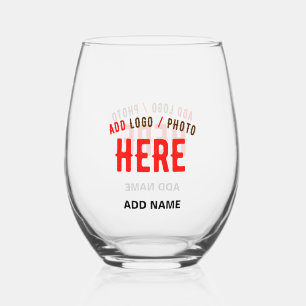 VASO DE VINO PERSONALIZABLE MODERNO ESTILO CLARO VERIFICADO MAR
