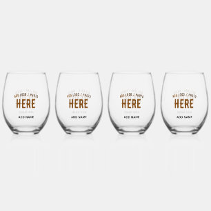 VASO DE VINO PERSONALIZABLE MODERNO ESTILO CLARO VERIFICADO MAR