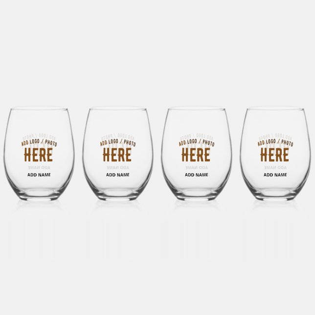 VASO DE VINO PERSONALIZABLE MODERNO ESTILO CLARO VERIFICADO MAR (Anverso)