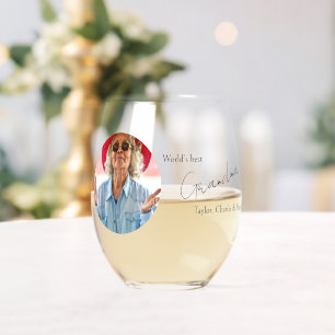 Vaso De Vino Personalizado con foto y texto