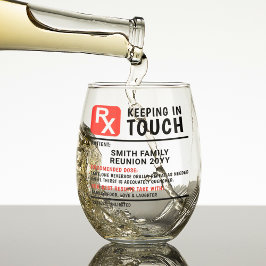 Vaso De Vino Personalizado de la Reunión de la Familia de Recet