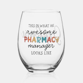 Vaso De Vino Personalizado Director de Farmacia Awesome Funny