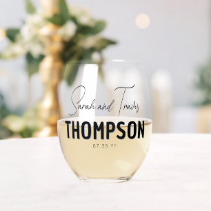 Vaso De Vino Personalizado elegante regalo de aniversario de Bo