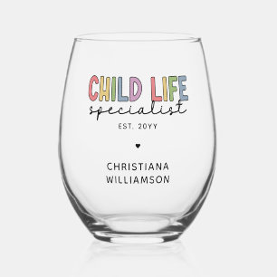 Vaso De Vino Personalizado Especialista en Vida Infantil CCLS