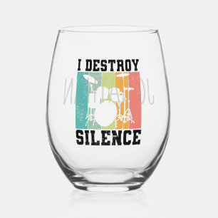Vaso De Vino Personalizado I Destruye El Silencio El Retro De B