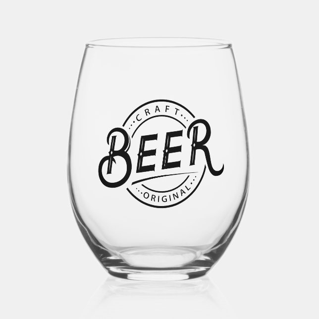 Vaso De Vino Personalizado Logotipo Vidrio (Anverso)
