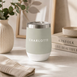 Vaso de vino personalizado Modern Sage