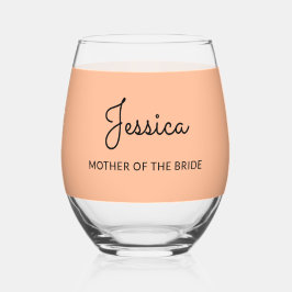 Vaso De Vino Personalizado Monogramada Boda Madre de la novia