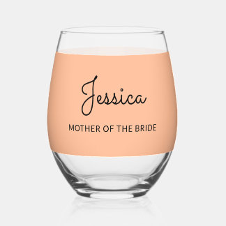 Vaso De Vino Personalizado Monogramada Boda Madre de la novia