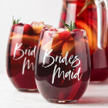 Vaso De Vino Personalizado Nombre de la dama de honor Guión Fue<br><div class="desc">Personalizado Nombre de la dama de honor Guión Fuente Vidrio inoxidable Noviembre blanco</div>