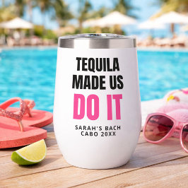 Vaso de vino personalizado para fiesta de soltero