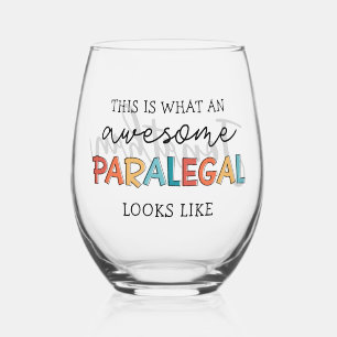 Vaso De Vino Personalizado Paralegal Awesome Legal Assistant Fu