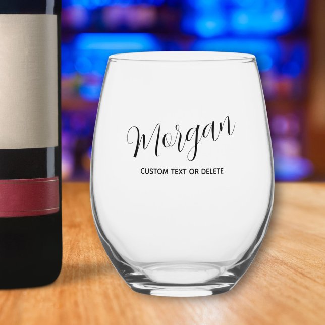 Vaso De Vino Personalizado personalizado de caligrafía de guión (Subido por el creador)