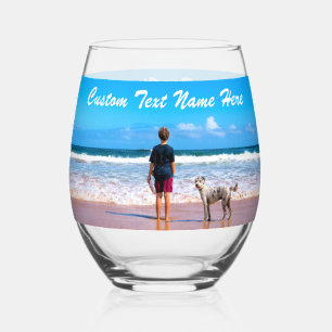 Vaso De Vino Personalizado Petsonalizado Su foto y Texto