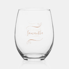 Vaso De Vino Personalized Minimal 