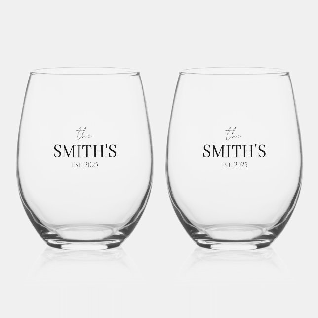 Vaso De Vino Personalized Wedding Wine Glass (Anverso)