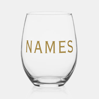 Vaso De Vino Personalized With Last Name or Nickname on Them