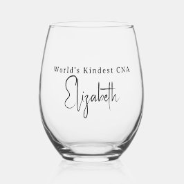 Vaso De Vino Personalized “World’s Kindest CNA”