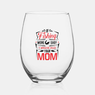 Vaso De Vino pescar era fácil si se llamaba a tu madre