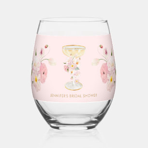 Vaso De Vino Petales rosados y juego de artículos para bebidas 