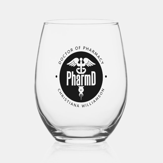 Vaso De Vino Pharm Médica de Farmacia Graduado Farmacéutico Far (Anverso)