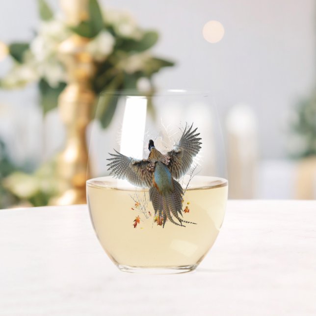 Vaso De Vino Pheasantes para siempre (Insitu (Boda))