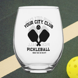 Vaso De Vino Pickleball Player Club Nombre del equipo Personali