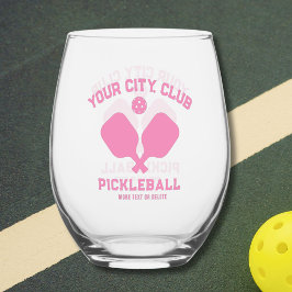 Vaso De Vino Pickleball Player Club Nombre del equipo Personali