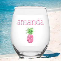 Piña Rosa Preppy Personalizada