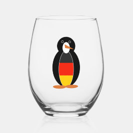 Vaso De Vino Pingüino alemán -- Deutsch Pinguin