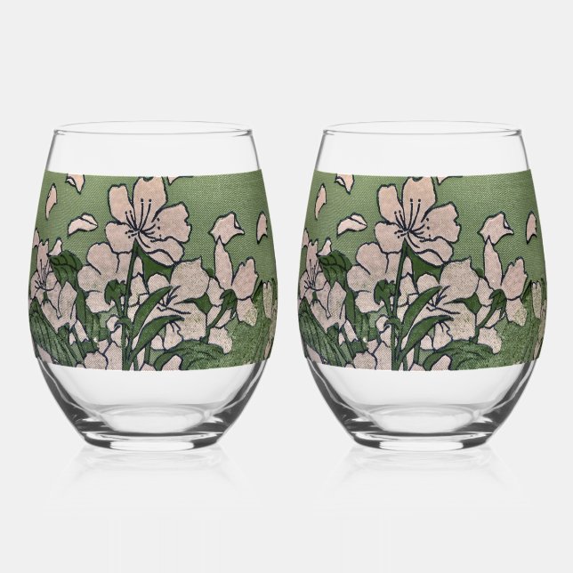 Vaso De Vino Pink Blossom Cascade  (Anverso)