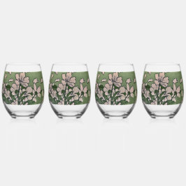 Vaso De Vino Pink Blossom Cascade 