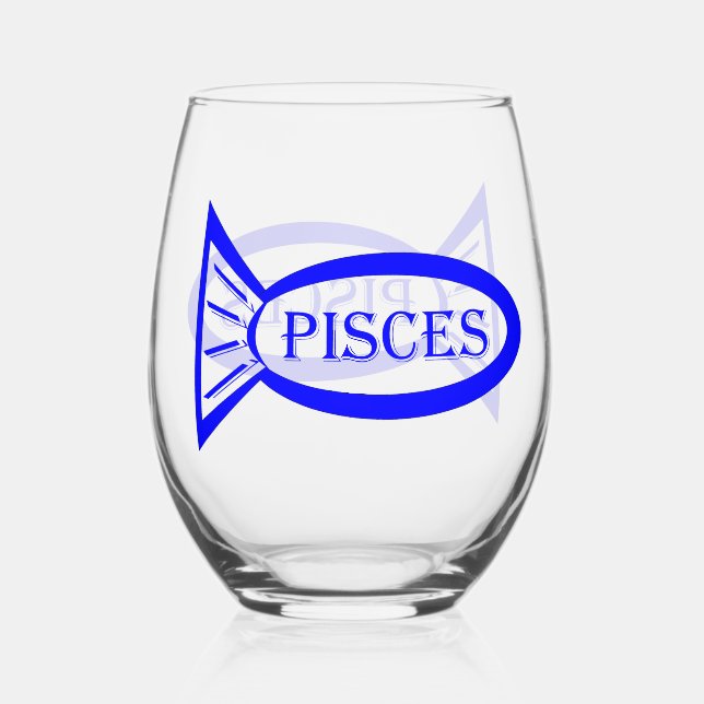 Vaso De Vino Piscis Star Sign Fish (Anverso)
