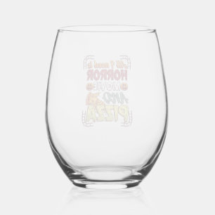 Vaso De Vino Pizza de Película de Terror Halloween Calabaza Crá