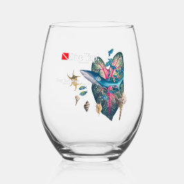 Vaso De Vino Playa Tropical