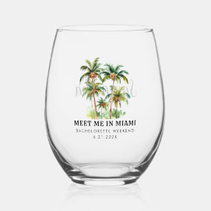 Vaso De Vino Playa Tropical Bachelorette Decoración Fiesta Fin 