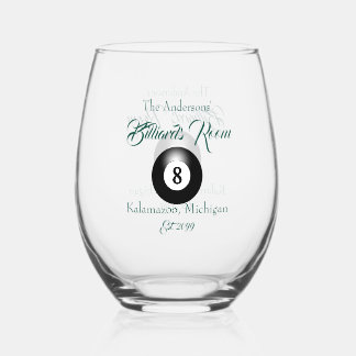 Vaso De Vino Pool Billiards Room 8 Ball Coctail