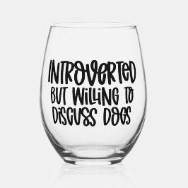 Vaso De Vino Presentado pero dispuesto a discutir sobre perros
