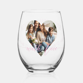Vaso De Vino Primeras madres como abuela | Foto personalizada