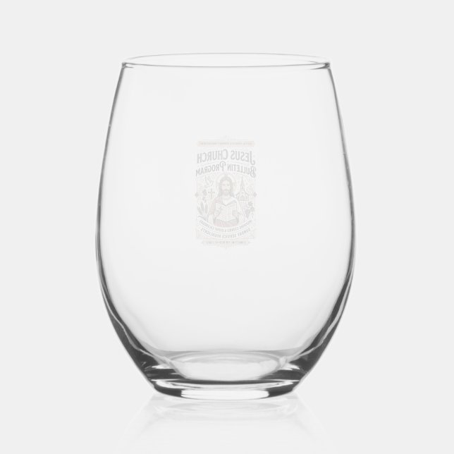 Vaso De Vino Programa de Boletín de la Iglesia de Jesús Boletín (Anverso)