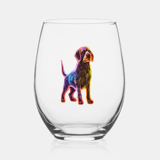 Vaso De Vino Puntero con cable Neon German (Anverso)