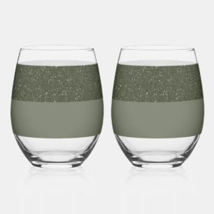 Vaso De Vino Purpurina Top Moss Drinkware Set - Personalizable