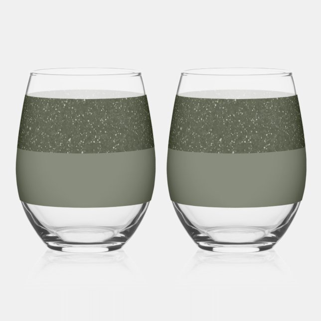 Vaso De Vino Purpurina Top Moss Drinkware Set - Personalizable (Anverso)