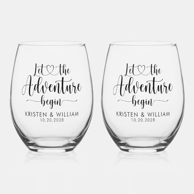 Vaso De Vino Que comience la aventura (Anverso)