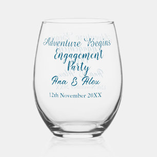 Vaso De Vino que comience la aventura nombre de la fiesta de co