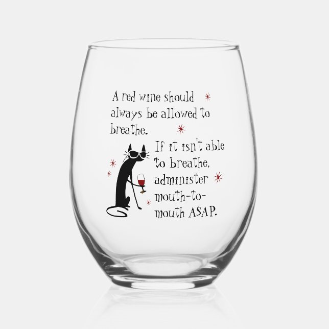 Vaso De Vino Que el vino respire o boca a boca (Anverso)