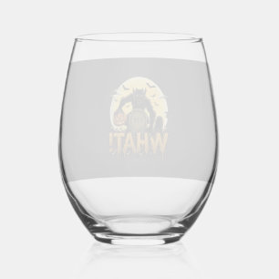 Vaso De Vino Qué Lápida de Calabaza de Hombre Lobo Luna Llena