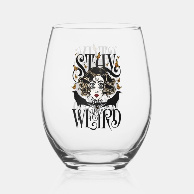 Vaso De Vino Quédate raro (Anverso)