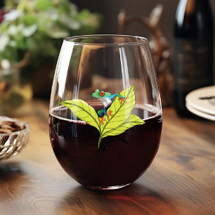 Vaso De Vino Rana de árbol de ojos rojos